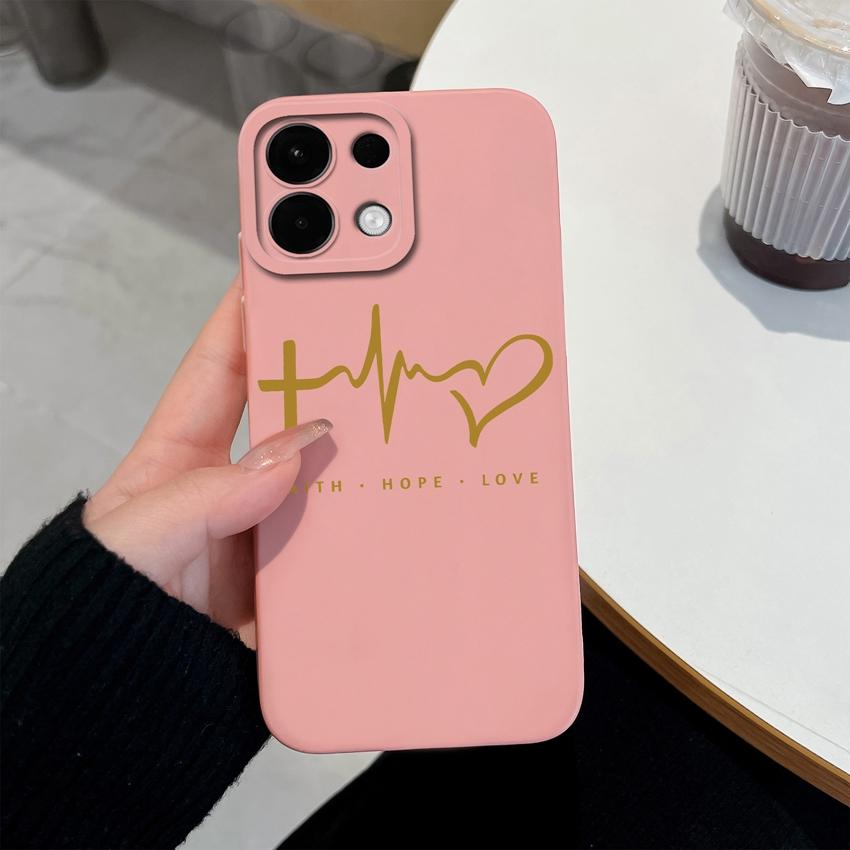 Для Oppo K12 A5 A5X Realme 5 6 7 8 9 10 Pro Plus чехол для телефона Pretty Love Heart Pattern Мягкий силиконовый улучшенный защитный чехол от падения для Oppo Shell