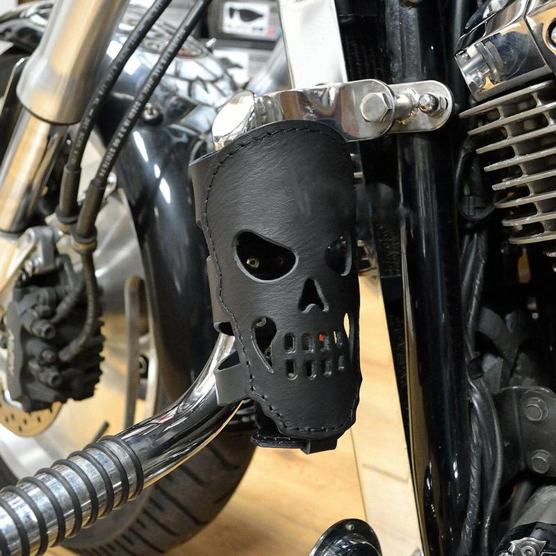 Bicycle Motorcycle Drink Bottle Holder Leather Cup Drink Can Outdoor Travel Portable PU Leather Universal Motorcycle