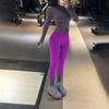 Pants European and American Style Seamless Tight-Fitting Butt-Lifting Fitness Pants for Women, Hip-Enhancing Outdoor Sports Long Pants