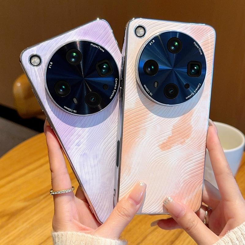 Для OPPO Find X8S X8S Plus Покрытие Акварель Блестящая Текстура Ударопрочный Отпечатки Пальцев Чехол для Телефона