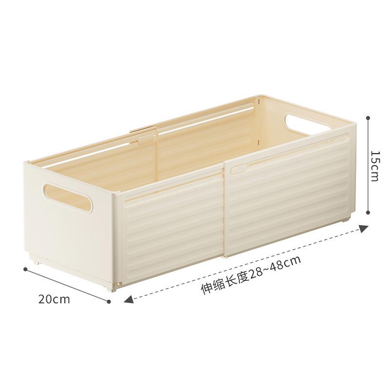 Retractable Right Angle Deep Drawer Snack Divider and Organizer.