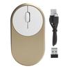 2.4Ghz Wireless Mouse Chargeable Bluetooth Optical USB Plugin Notebook Office Accessories(Golden )