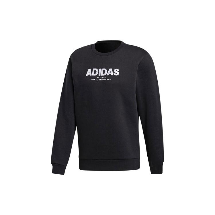 adidas Толстовки Мужские Черные С Круглым Вырезом Умеренные Обычные CZ9075