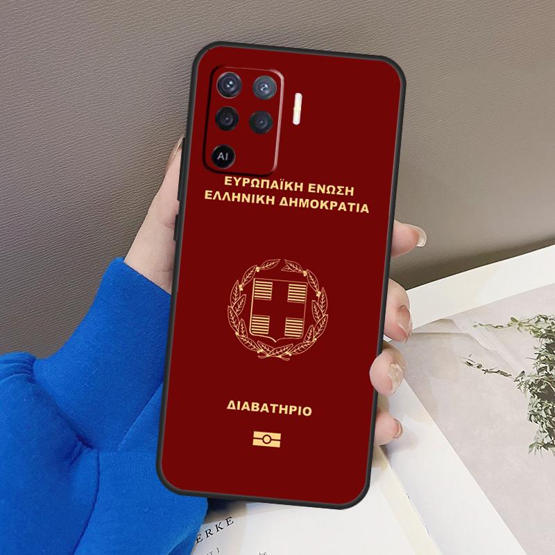 Греция Греческий Флаг Чехол Для Oppo A78 A38 A18 A98 A58 A60 A80 A40 A96 A76 A16 A94 A74 A54 A15 A17 A57 A77 A5 Pro