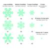In The Dark Christmas Snowflake Sticker Xmas Self Adhesive PVC Wall Decals Stickers Luminous