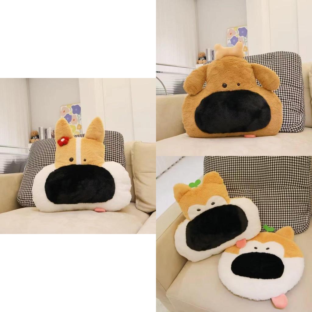 Новая Популярная Подушка на Сиденье Собака с Большим Носом Хаски Корги Сиба-ину Подушка-накладка на Ягодицы из Пеноматериала Подушка в Машину Плюшевая Игрушка