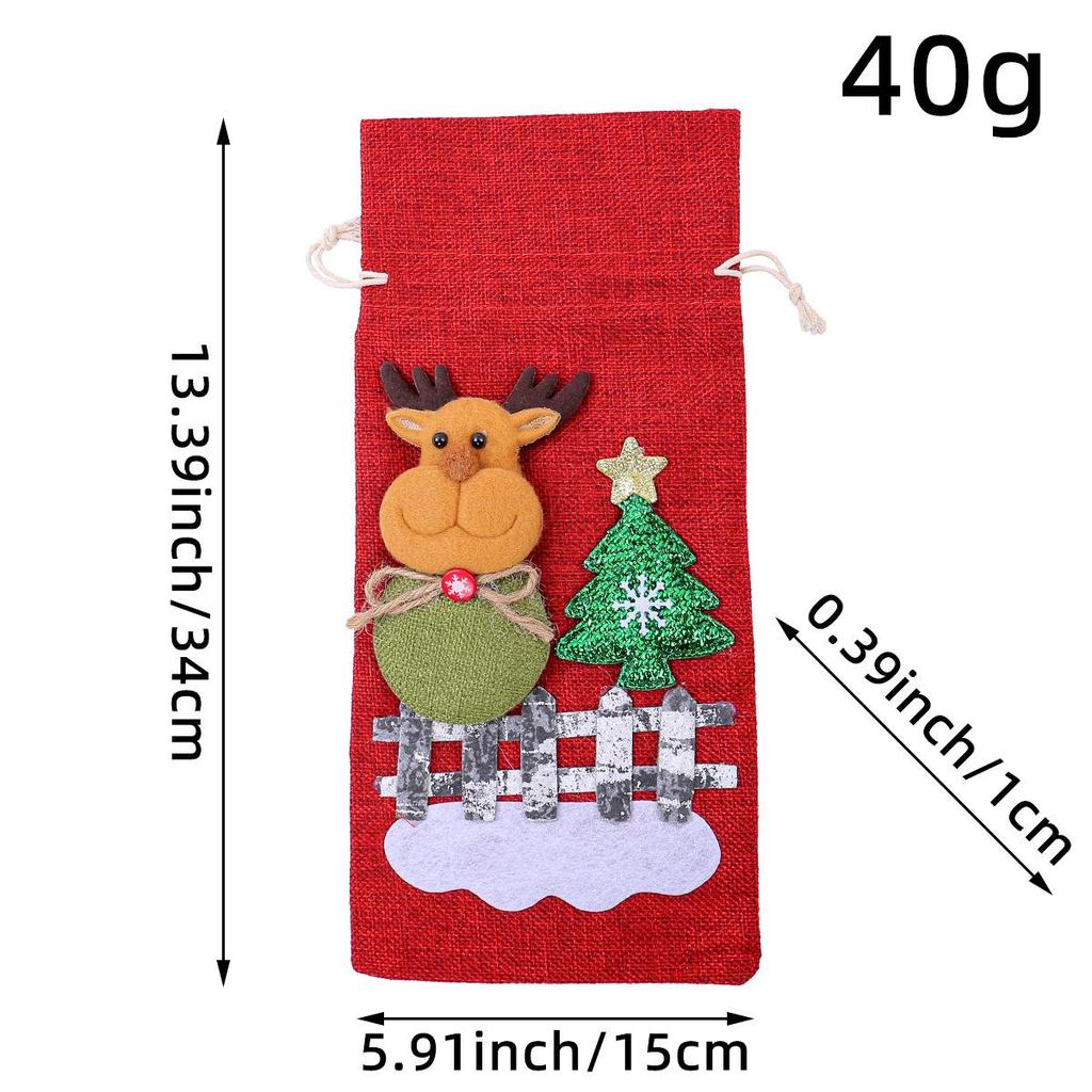 Праздничный чехол на винную бутылку в виде Санта-Клауса и украшения для рождественской вечеринки