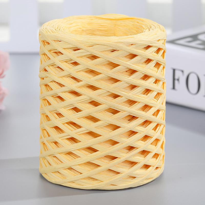 200 м натуральная пряжа из соломы рафии для вязания крючком бумажных ниток своими руками летняя шляпа от солнца пляжная сумка плетеный шнур принадлежности