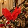 Large-Sized Christmas Simulated Butterflies Red Butterfly Decorations  Living Room Decoration