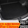 Sinjayer Car Trunk Mat ALL Weather Auto Tail Boot Luggage Pad Carpet High Side Cargo Liner Fit For Citroen C5 AIRCROSS
