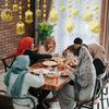 8Pcs Paper Garland Hanging Banner Pendant Star Moon Design Eid Mubarak Banner  Home Decor