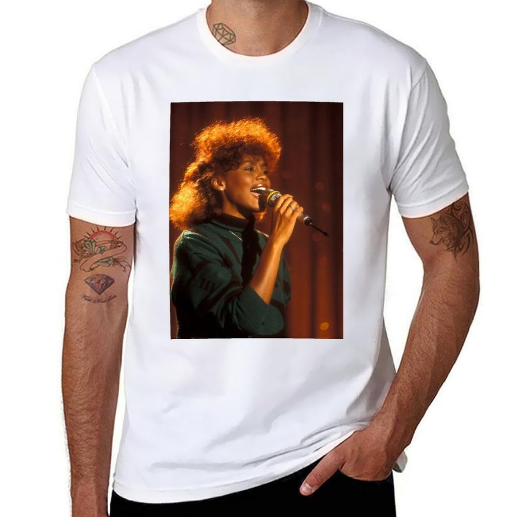 Whitney Houstonclassic Tshirt High Elasticity Sports Tee Shirt