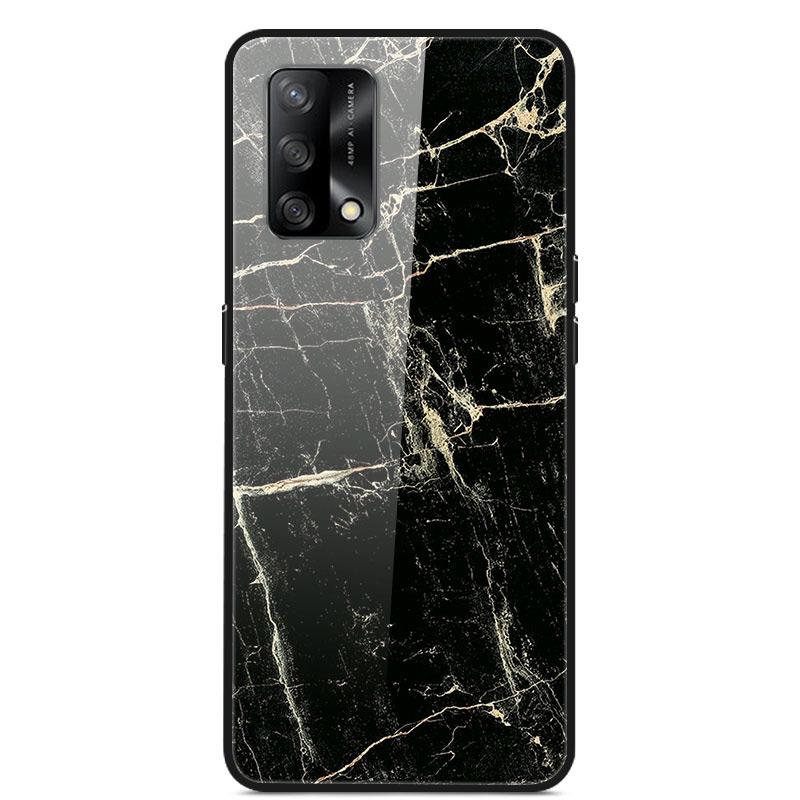 For OPPO A74 4G Case Tempered Glass Hard Phone Case Luxury Case for OPPO A74 5G A 74 Protective Bumper Shockproof Funda Coque