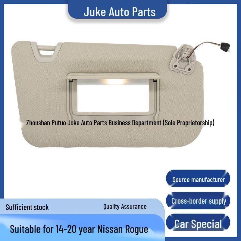 Beige Right Side Sun Visor for Nissan Rogue X-Trail (2014-2020) 96400-4BA1D
