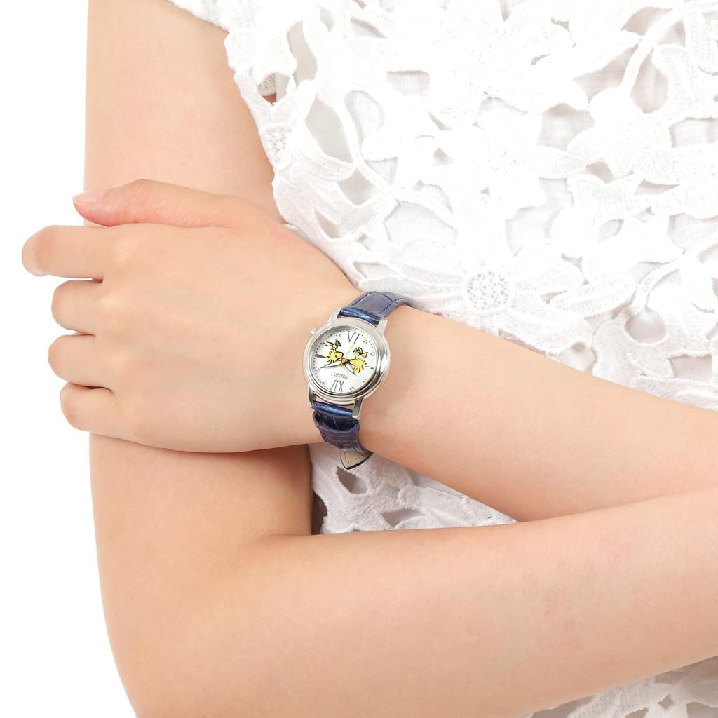 Snoopy ограниченный тираж 100 экземпляров с серийным японским проектом, ремешок из натуральной кожи, женские часы, мир, номер, модель, (синий)