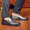 Модная удобная обувь для ходьбы для мужчин Свадебная повседневная обувь Стильные мужские лоферы из ПУ Новые балетки Заостренный носок Слипоны Туфли-мокасины