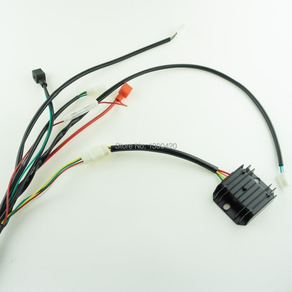 Complete Engine Electrics Wiring Harness Ignition Coil Spark Plug CDI for 150cc 200cc 250cc 300cc Zongshen Lifan ATV Quad Buggy