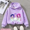 Детские K-Pop Толстовки Охотники на демонов Девочки Розовый Мальчик Розовые Топы Свитшот Длинный рукав Пуловеры Пальто Осень Зима Повседневный С капюшоном