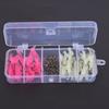 60PCS Soft Shrimp Bait Set with Hook Connector Lures Shrimp Bass Fishing Lures Kit  Sea Fishing