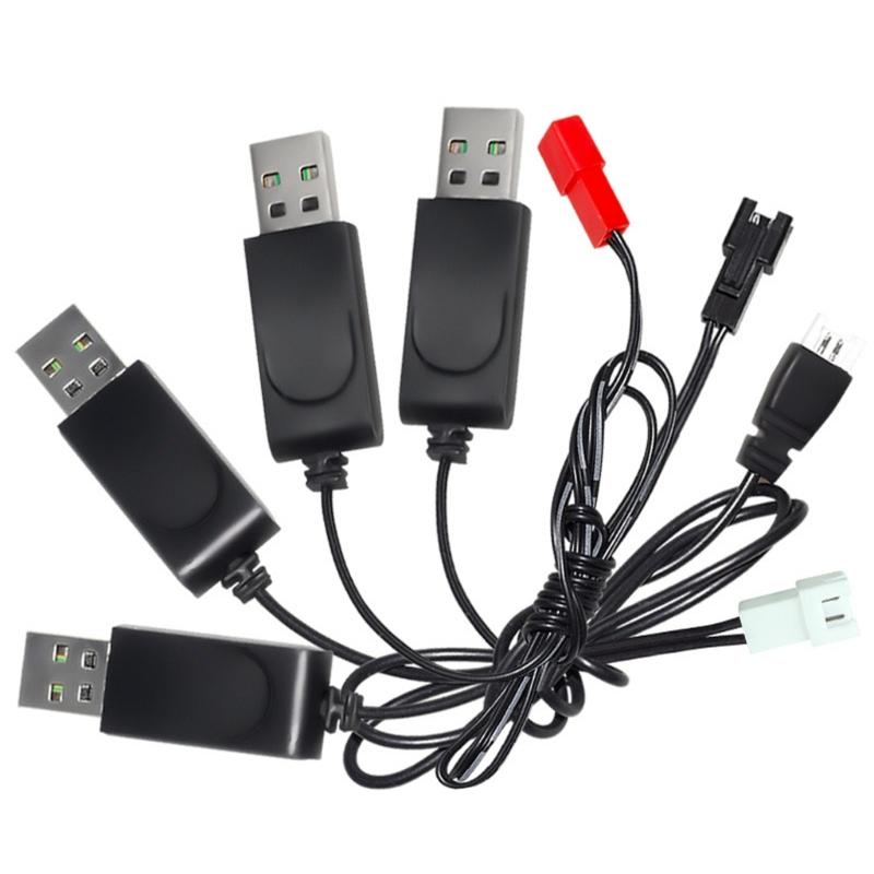 Умное зарядное устройство для литиевых батарей 3,7 В, USB-кабель для зарядки с многоголовым выходом для устройств с дистанционным управлением, Черный