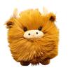 Очаровательная плюшевая игрушка - Шотландская корова, Круглая подушка, Мультяшный орнамент, Идеальный подарок на день рождения ребенка.