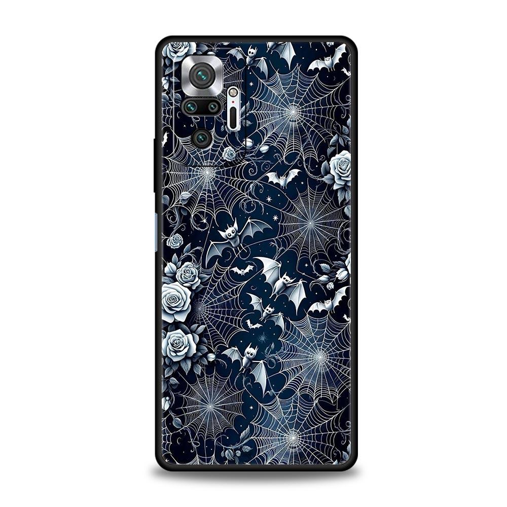 Чехол для телефона 'Паутина' для Redmi 14C 10C Note 15 14 13 12 10 11 K40 Pro Plus 5G Мягкий ТПУ Ударопрочный Корпус Fundas Capas Сумки