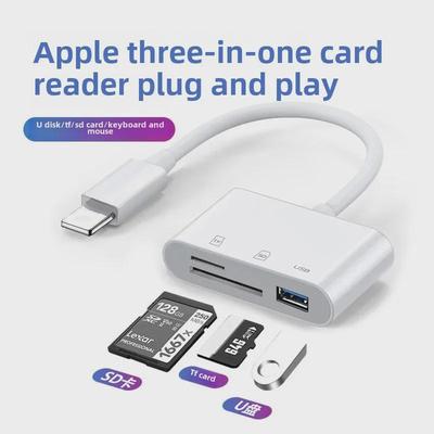 Устройство чтения карт памяти OTG 3-в-1 для Apple и Android: USB-флеш-накопитель, SD-карта и адаптер клавиатуры