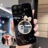 For Xiaomi 15T Pro Case Soft Plating brick inlaid pearl butterfly makeup mirror Smooth Electroplated For Xiaomi 15T Back Cover