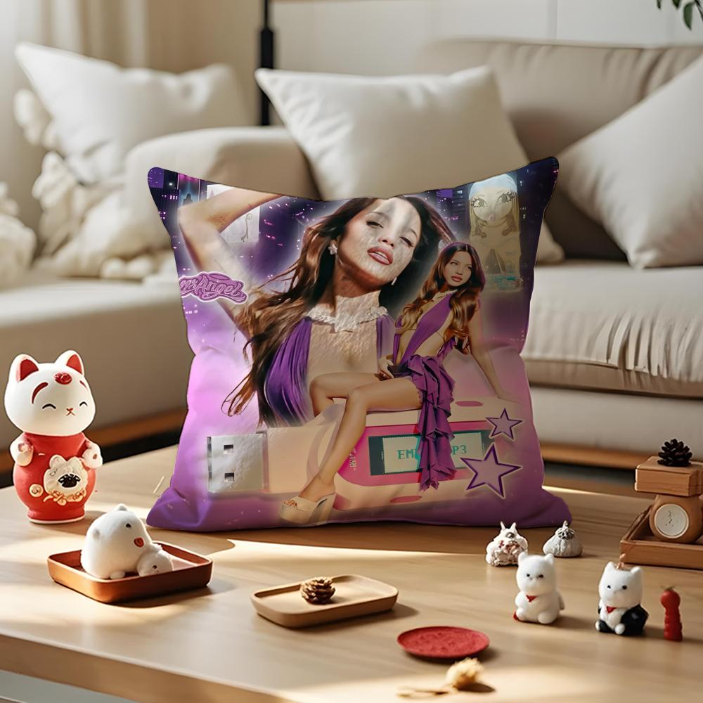 Singer EEmilia Mernes Cushion Cover Silky Short Plush Invisible Zipper Dustproof Sofa Pillow Case for Home Decor