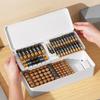 Wear-resistant Battery Organizer PP Data Cable Case Simplicity Battery Storage Box