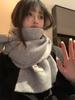 Thickened imitation cashmere knitted scarf Korean autumn and winter scarf atmosphere neck protection warm wool scarf women