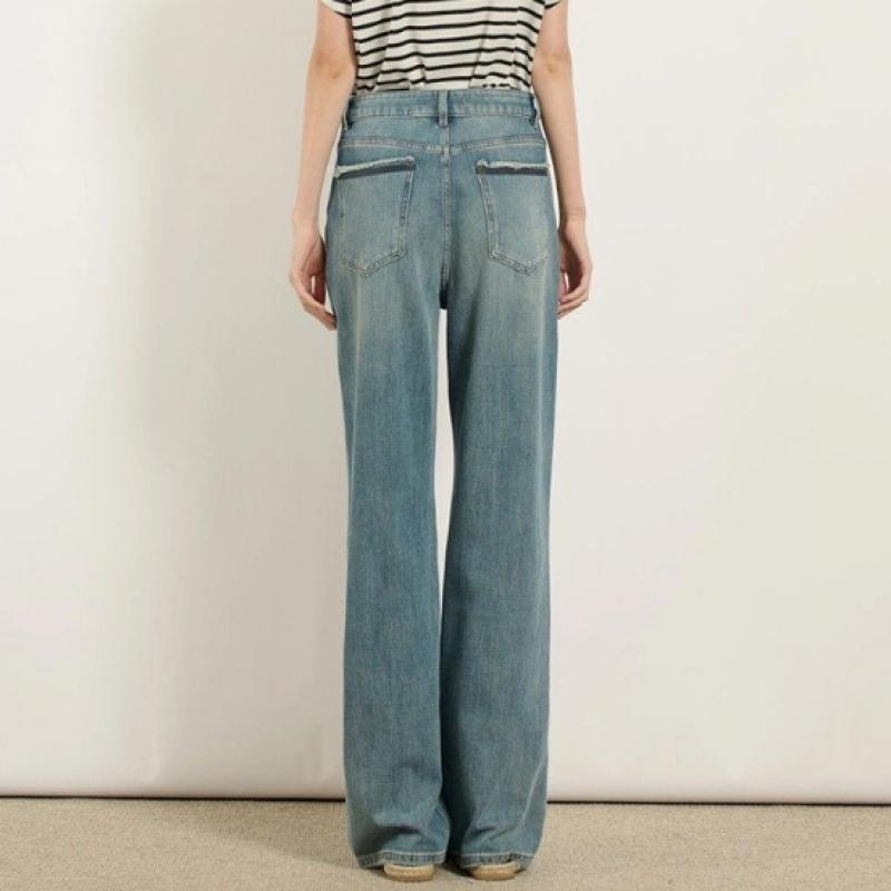 Bcbg Fringe Detail Denim Pants Straight B5f7p356