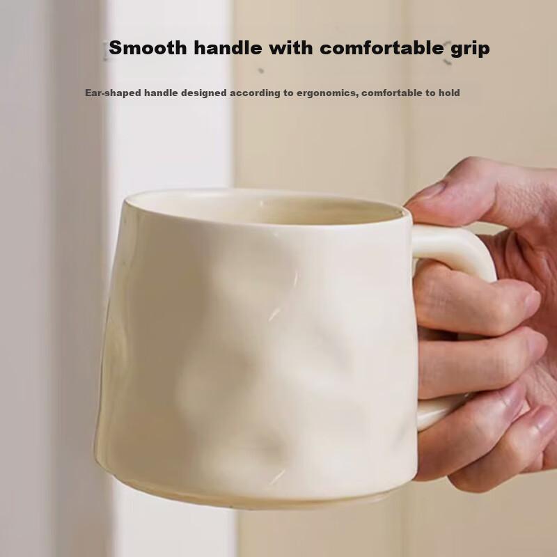 Edo Mug Ceramic Tea Cup for Home Use, Creative High-Capacity Water And Coffee Mug with Aesthetically Pleasing Design for Office And Daily Drinking