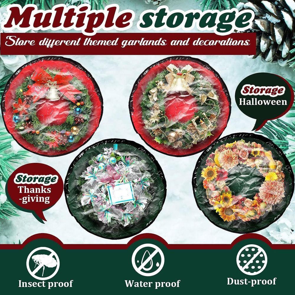 Home Organization Halloween Wreath Storage Container Xmas Seasonal Thanksgiving Holiday
