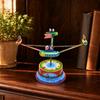 Roundabouts Toy with Spaceships Cars Nostalgic Rotating Ride Collectible Interactive for Collectors,