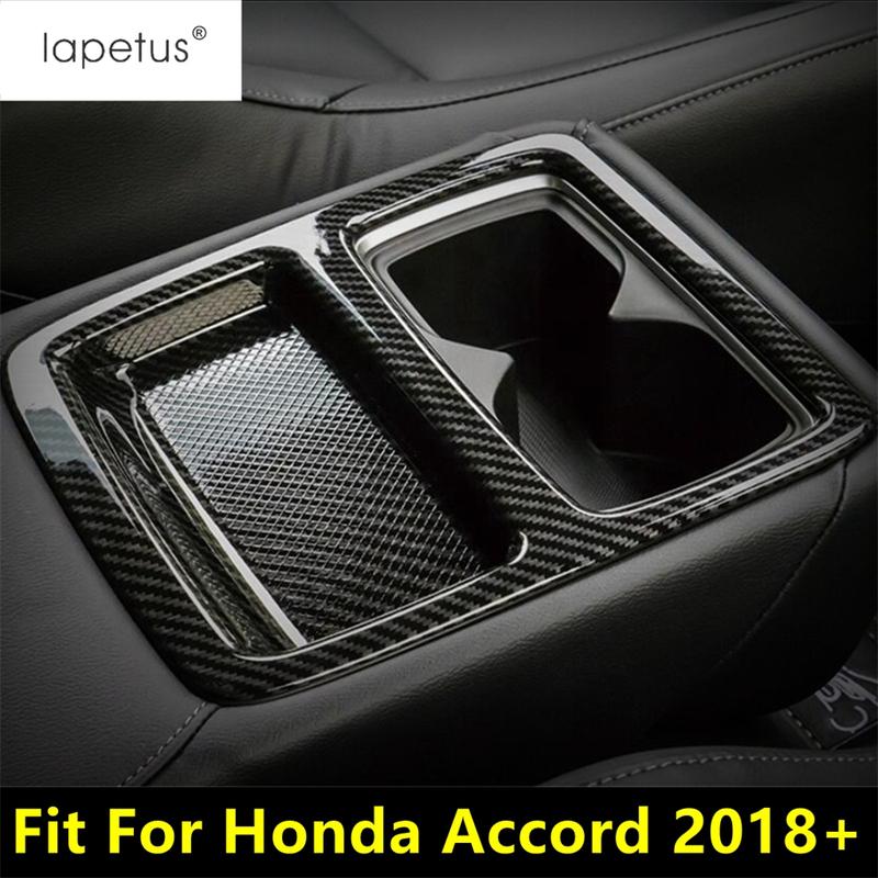 Rear Seat Water Cup Holder Frame Panel Decoration Cover Trim For Honda Accord 2018 - ABS Matte / Carbon Fiber Accessories