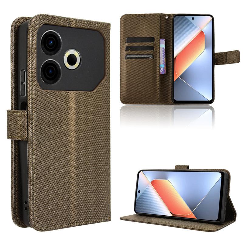 Флип-чехол для Tecno Pova 6 Neo 4G кожаный чехол [Flip Vintage Leather] кошелек ударопрочный прочный ретро-чехол для телефона