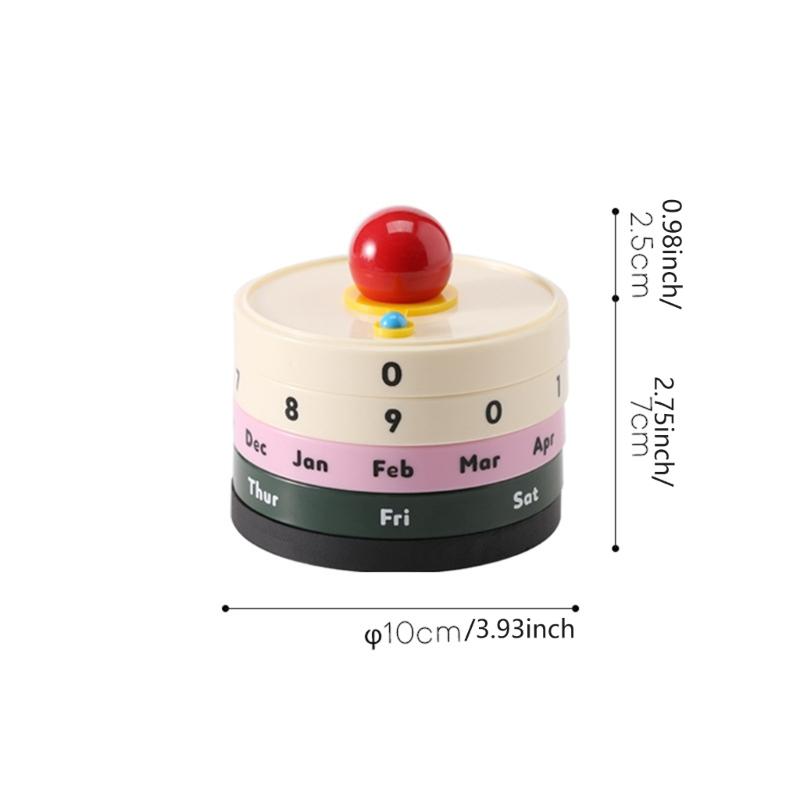 High Aesthetic Rotating Perpetuals Calendar Desk Accessories Ideal For Women Creative Homes Lover Creative Individuals