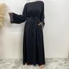 S-XXL Ближневосточная мусульманская модная женская одежда, горячее лоскутное платье со шнуровкой и карманами, длинный халат