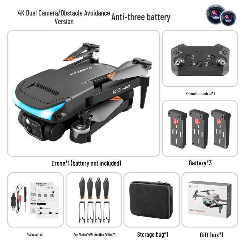 K101MAX Dual Camera Foldable Drone with Optical Flow, 4K Aerial Photography, and Three-Way Obstacle Avoidance