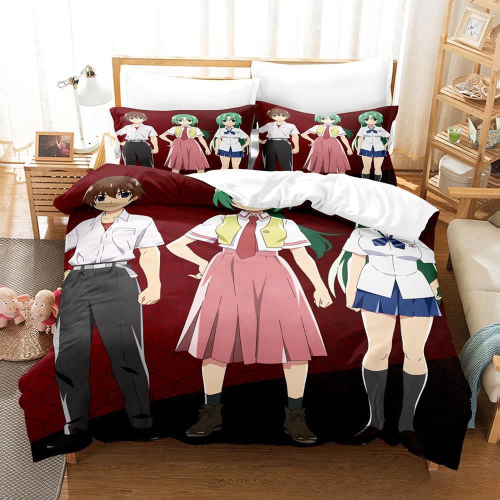 Higurashi When They Cry Игровой Комплект Постельного Белья Односпальный Полуторный Двуспальный Евро Кинг Сайз Пододеяльник для Спальни Взрослых Детей