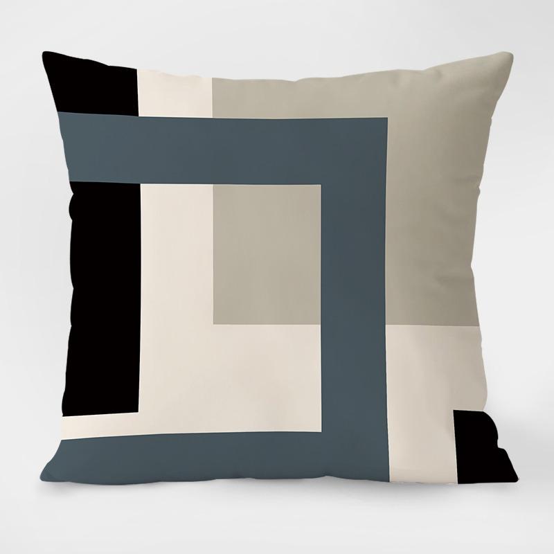 Simple Geometric Pattern Pillowcase Dormitory Decoration Office Living Room Sofa Home Pillowcase
