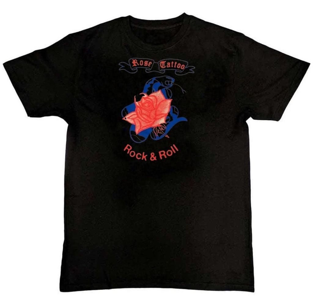 Rose Tattoo BAND Rock & Roll Graphic Print Mens Unisex T-Shirt