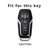 Чехол-брелок для ключа автомобиля для Ford Edge Mondeo Mustang F150 ТПУ 5-кнопочный корпус пульта ДУ Держатель брелока Защитные аксессуары