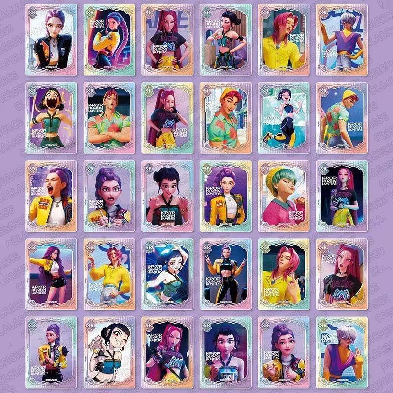 1/30pc Rare Anime Flash Card Set Laser Craft Collection Card Collection Student Cartoon Collection Card Toy Gift