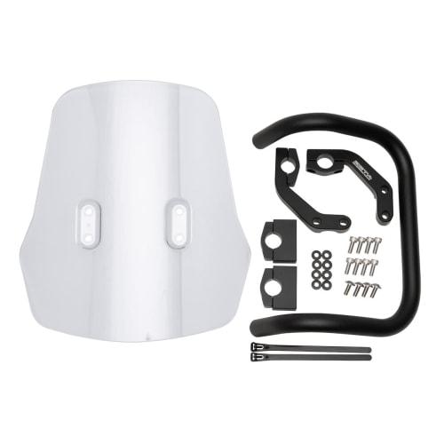 ZETA RACING CRF250L/M '12-20, CRF250L/(S)(MD47)'21-23 Adventure Windshield Light Smoke Screen Can Be Flipped Upside Down Mobile Device Installation Mo