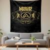 Linkin Park Road to Revolution Live Milton Keynes Золотой Логотип Настенный Гобелен Рок-Группа Музыкальный Декор для Мужской Комнаты Спальни Подарок