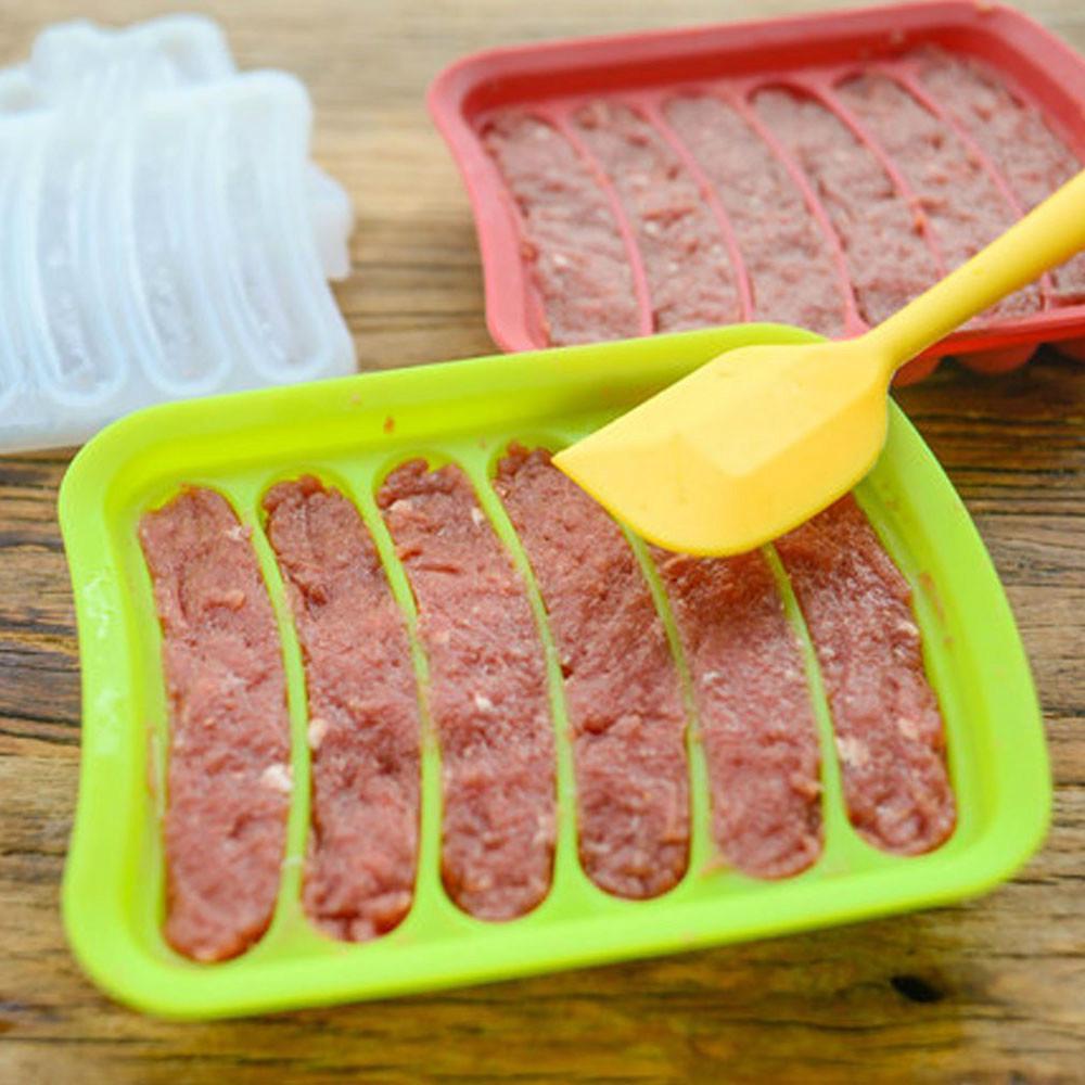 New 1Pcs Sausage Maker Silicone Mold DIY Hot Dog Handmade Ham Sausage Mould 6 In 1 Kitchen Making and Refrigerated Hot Dog Tool