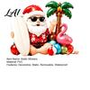 Beach Style Static Stickers Tropical Christmas Window Stickers Santa Claus Flamingo Palm Tree Surfing Board Party Supplies Decals Waterproof