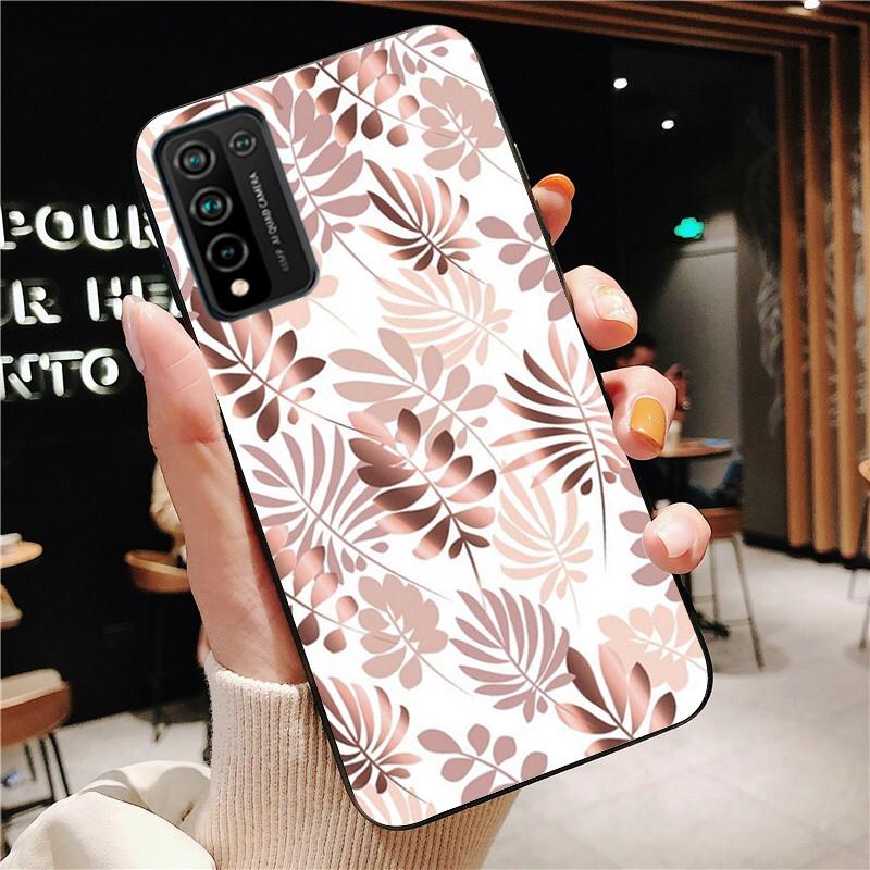 Чехол для телефона из розового золота с бриллиантами и сердечками для Huawei Honor 50 10X Lite 20 7A 7C 8X 9X Pro 9A 8A 8S 9S 10i 20S 20lite 7X 10 lite